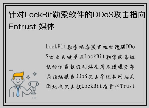 针对LockBit勒索软件的DDoS攻击指向Entrust 媒体